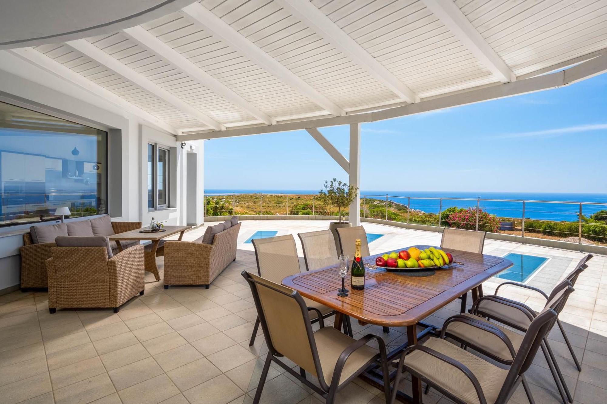 Villa Zafira - Seaview Manor With Heated Pool Kallithéa Exterior foto
